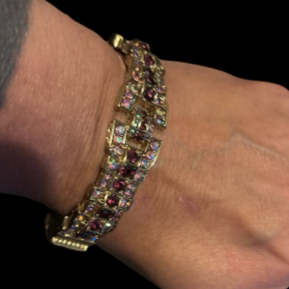 HEIDI DAUS Vintage Gold-tone & Rhinestones Bangle - Picture 3 of 10